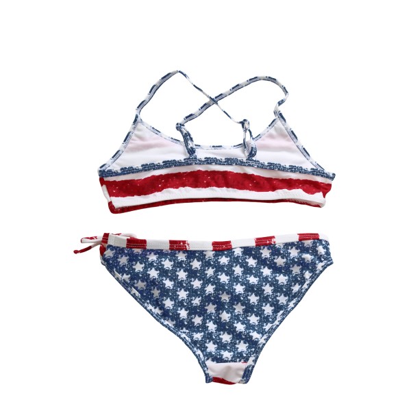 Stars & Stripes Flounce Bikini Swimsuit for Kids