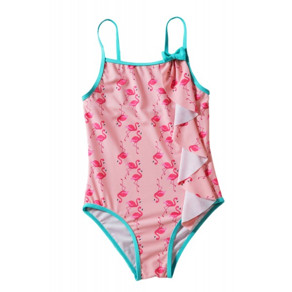 Toddler Girls Flamingo Print One-piece Swimwear