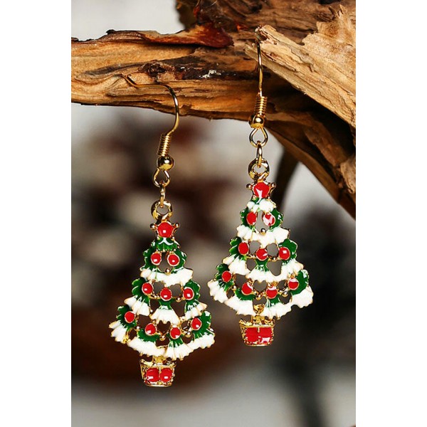 Christmas Tree Hook Earrings