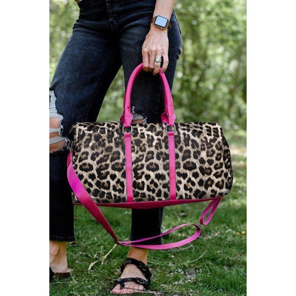 Leopard Print Large Capacity Travel Bag