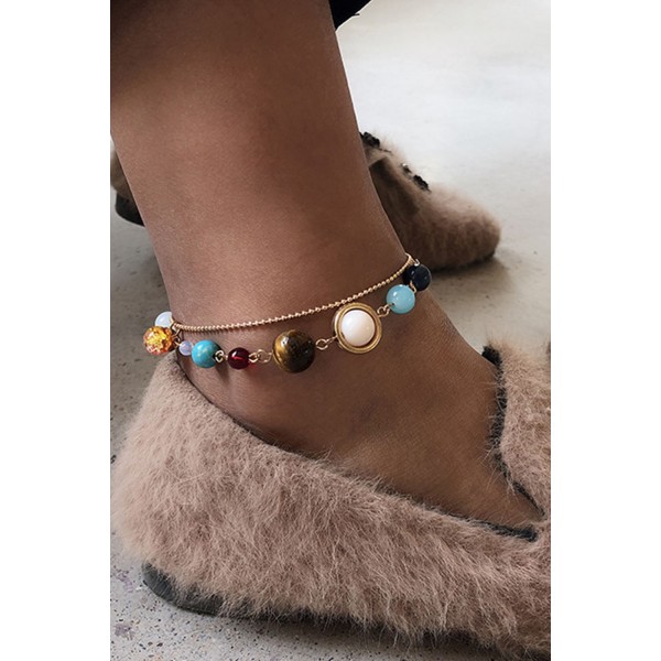 Eight Planets Solar System Anklet