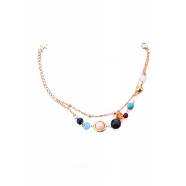 Eight Planets Solar System Anklet