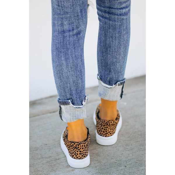 Leopard Halloween Pumpkin Slip-on Sneaker