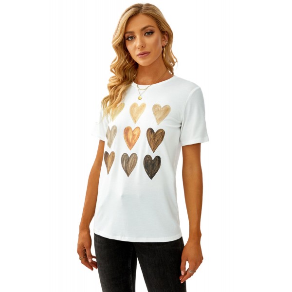 White Be Kind Heart O-Neck T-shirt