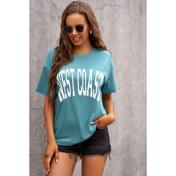 WEST COAST Letters Graphic Oversize Tee
